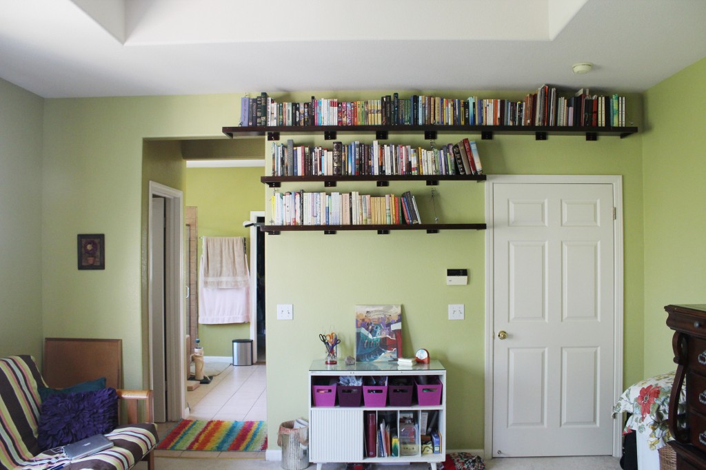 We built some bookshelves!