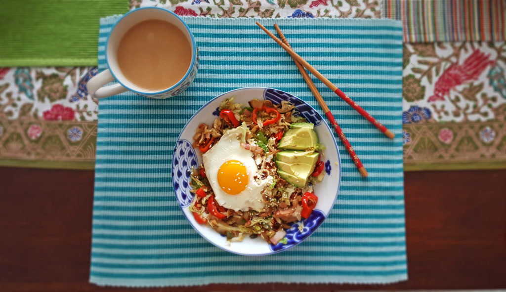 Ginger Bacon Breakfast Slaw