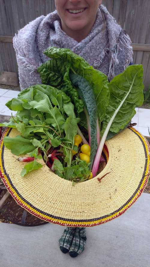 Heather Henderson with her harvest